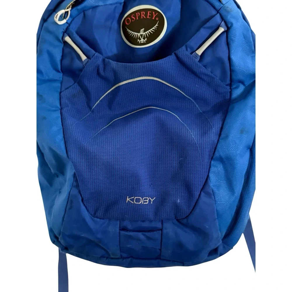 Osprey Koby Hiking Backpack Boys Blue Nylon Padded Straps Zip Outdoor Bag READ